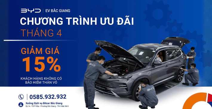 Ưu Đãi Dịch Vụ Tháng 4 tại BYD Bắc Giang